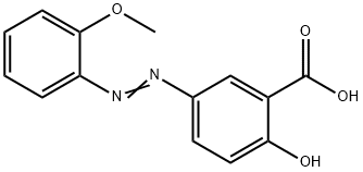 2-Hydroxy-5-[(2-methoxyphenyl)azo]benzoic acid Struktur