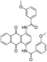 N,N'-(9,10-Dihydro-9,10-dioxoanthracene-1,4-diyl)bis[3-methoxybenzamide] Struktur