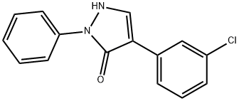 4-(3-chlorophenyl)-2-phenyl-1,2-dihydro-3H-pyrazol-3-one Struktur