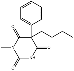 1-methyl-5-phenyl-5-butylbarbituric acid Struktur