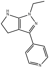 Pyrrolo[2,3-c]pyrazole, 1-ethyl-1,4,5,6-tetrahydro-3-(4-pyridinyl)- (9CI) Struktur