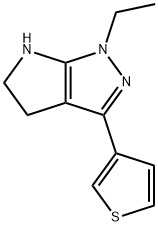 Pyrrolo[2,3-c]pyrazole, 1-ethyl-1,4,5,6-tetrahydro-3-(3-thienyl)- (9CI) Struktur