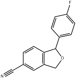 5-氰基-1-(4-氟苯基)-1,3-二氫化-異苯并呋喃 結(jié)構(gòu)式