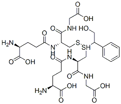 S-(1-phenyl-2-hydroxyethyl)glutathione Struktur