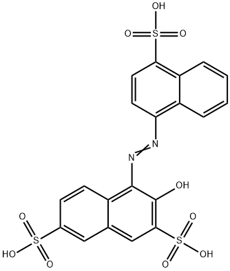 3-hydroxy-4-[(4-sulphonaphthyl)azo]naphthalene-2,7-disulphonic acid Struktur