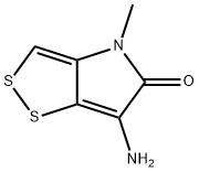 6-Amino-4-methyl-1,2-dithiolo[4,3-b]pyrrol-5(4H)-one Struktur