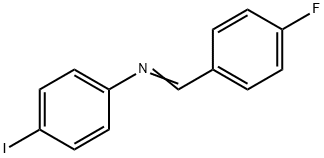 Aniline, 4-iodo-N-(4-fluorobenzylideno)- Struktur