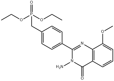 Phosphonic  acid,  [[4-(3-amino-3,4-dihydro-8-methoxy-4-oxo-2-quinazolinyl)phenyl]methyl]-,  diethyl  ester  (9CI) Struktur