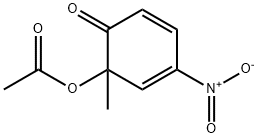 Acetic acid 1-methyl-3-nitro-6-oxo-2,4-cyclohexadienyl ester Struktur