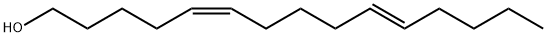 (5Z,10E)-5,10-Pentadecadien-1-ol Struktur