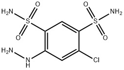 4-Chloro-6-hydrazino-1,3-benzenedisulfonamide Struktur