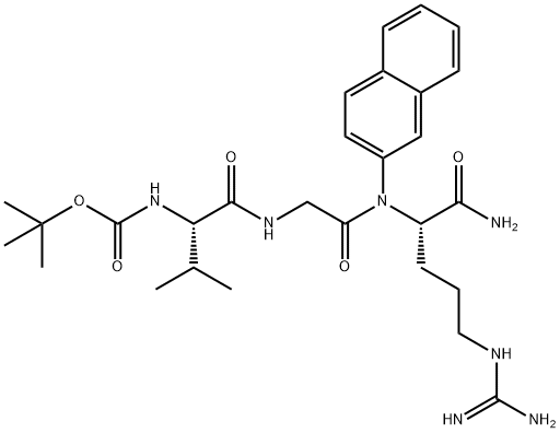 tert-butyloxycarbonyl-valyl-glycyl-arginine-2-naphthylamide Struktur