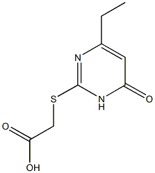 Acetic acid, (4-ethyl-6-hydroxy-2-pyrimidinylthio)- (5CI) Struktur