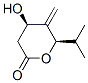 2H-Pyran-2-one,tetrahydro-4-hydroxy-5-methylene-6-(1-methylethyl)-,(4R,6R)-(9CI) Struktur