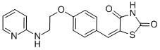 5-[4-[N-(2-Pyridylamino)ethoxy]benzylidene]thiazolidine-2,4-dione Struktur