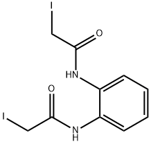 2-iodo-N-[2-[(2-iodoacetyl)amino]phenyl]acetamide Struktur