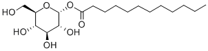 1-OXODODECYL-ALPHA-D-GLUCOPYRANOSIDE Struktur