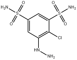 4-Chloro-5-hydrazino-1,3-benzenedisulfonamide Struktur