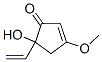 5-Hydroxy-3-methoxy-5-vinyl-2-cyclopenten-1-one Struktur