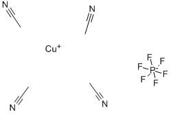 TETRAKIS(ACETONITRILE)COPPER (I) HEXAFLUOROPHOSPHATE Struktur