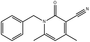 1-Benzyl-4,6-dimethyl-2-oxo-1,2-dihydropyridine-3-carbonitrile Struktur