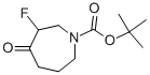 TERT-BUTYL 3-FLUORO-4-OXOAZEPANE-1-CARBOXYLATE Struktur