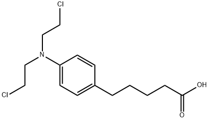 5-[p-[Bis(2-chloroethyl)amino]phenyl]valeric acid Struktur