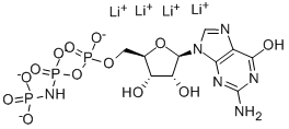 GUANYLYL-5'-IMIDODIPHOSPHATE, TETRALITHIUM SALT Struktur