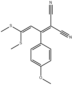 2-(4-METHOXYPHENYL)-4,4-BIS(METHYLTHIO)-1,3-BUTADIEN-1,1-DICARBONITRILE, 98 Struktur