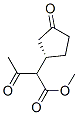 Cyclopentaneacetic acid, -alpha--acetyl-3-oxo-, methyl ester, (1S)- (9CI) Struktur