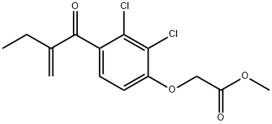 2,3-Dichloro-4-(α-ethylacryloyl)phenoxyacetic acid methyl ester Struktur