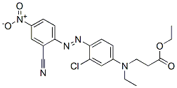 ethyl N-[3-chloro-4-[(2-cyano-4-nitrophenyl)azo]phenyl]-N-ethyl-beta-alaninate  Struktur