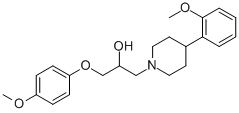 1-(4-METHOXYPHENOXY)-3-[4-(2-METHOXYPHENYL)PIPERIDINO]PROPAN-2-OL Struktur