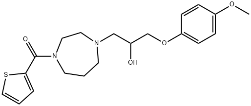 (4-[2-HYDROXY-3-(4-METHOXYPHENOXY)PROPYL]-1,4-DIAZEPAN-1-YL)(2-THIENYL)METHANONE Struktur