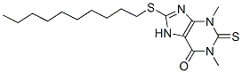 1,3-Dimethyl-8-(decylthio)-2-thioxo-2,3-dihydro-7H-purin-6(1H)-one Struktur