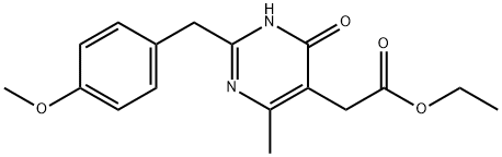 ETHYL [2-(4-METHOXYBENZYL)-4-METHYL-6-OXO-1,6-DIHYDRO-5-PYRIMIDINYL]ACETATE Struktur