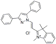 2-[2-(3,5-diphenyl-1H-pyrazol-1-yl)vinyl]-1,3,3-trimethyl-3H-indolium chloride Struktur