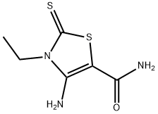 2,3-Dihydro-4-amino-3-ethyl-2-thioxo-5-thiazolecarboxamide hydrate Struktur