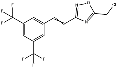 5-(CHLOROMETHYL)-3-[3,5-DI(TRIFLUOROMETHYL)STYRYL]-1,2,4-OXADIAZOLE Struktur