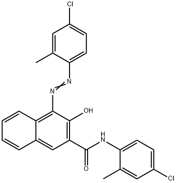 N-(4-chloro-2-methylphenyl)-4-[(4-chloro-2-methylphenyl)azo]-3-hydroxynaphthalene-2-carboxamide Struktur