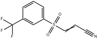 (E)-3-(3-(trifluoroMethyl)phenylsulfonyl)acrylonitrile Struktur