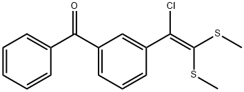 3-[1-Chloro-2,2-bis(methylthio)vinyl]benzophenone Struktur