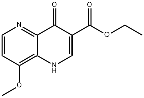 ethyl 1,4-dihydro-8-Methoxy-4-oxo-1,5-naphthyridine-3-carboxylate Struktur