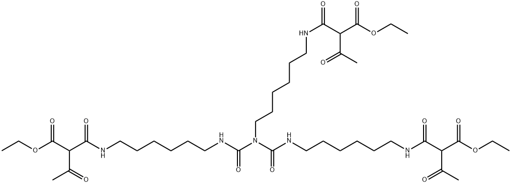 diethyl 2,24-diacetyl-13-[6-[[2-(ethoxycarbonyl)-1,3-dioxobutyl]amino]hexyl]-3,12,14,23-tetraoxo-4,11,13,15,22-pentaazapentacosanedioate Struktur