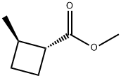 Cyclobutanecarboxylic acid, 2-methyl-, methyl ester, (1R,2R)- (9CI) Struktur