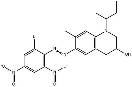 6-[(2-Bromo-4,6-dinitrophenyl)azo]-1,2,3,4-tetrahydro-7-methyl-1-(sec-butyl)-3-quinolinol Struktur