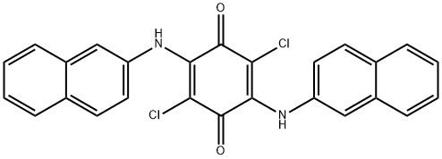 2,5-Dichloro-3,6-bis[(2-naphthalenyl)amino]-2,5-cyclohexadiene-1,4-dione Struktur