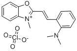 2-(4-DIMETHYLAMINOSTYRYL)-N-METHYLBENZOXAZOLIUM PERCHLORATE Struktur