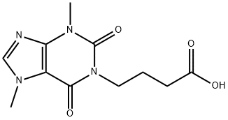 1-(3-CARBOXYPROPYL)3,7-DIMETHYL XANTHINE Struktur