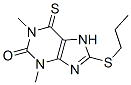 8-(Propylthio)-3,7-dihydro-1,3-dimethyl-6-thio-1H-purin-2-one Struktur